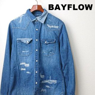 ベイフロー(BAYFLOW)のBAYFLOW ベイフロー ダメージ加工デニムシャツ size2 美品(シャツ)