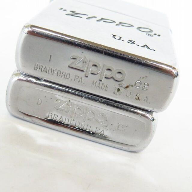 ZIPPO(ジッポー)のミケ様専ジッポー ZIPPOロゴ USA 1988年製 2002年製 2点セット メンズのファッション小物(タバコグッズ)の商品写真