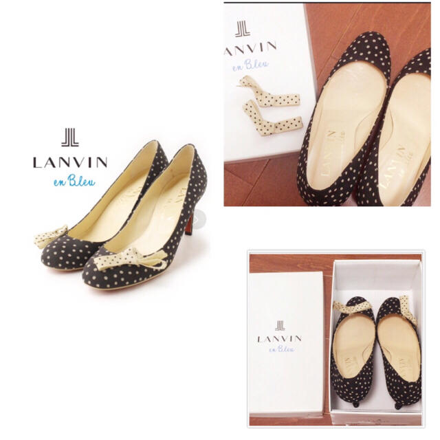 LANVIN en Bleu(ランバンオンブルー)の美品❤️ ドットパンプス レディースの靴/シューズ(ハイヒール/パンプス)の商品写真