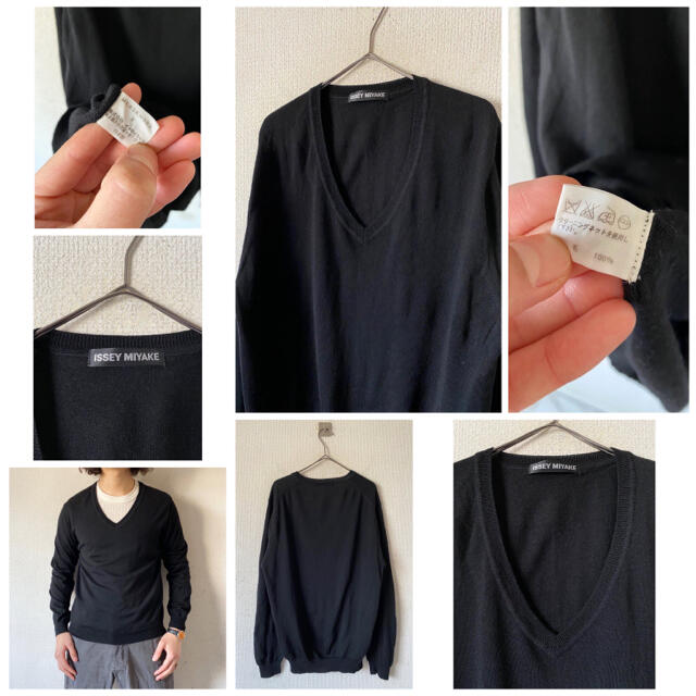 薄手 vintage 1996A/W issey miyake Vネックニット 薄手 vintage 1996A/W issey miyake Vネックニット