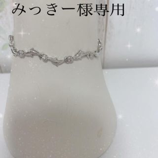 k14ホワイトゴールド✨イルカモチーフピンク天然ダイヤブレスレット❣️専用