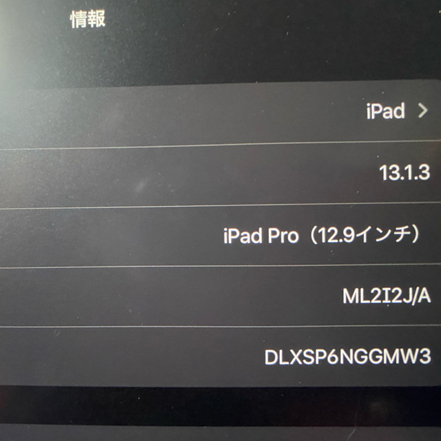 iPad Pro 12.9インチ 128G スペースグレー　WiFi専用 4