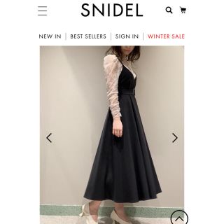 スナイデル(SNIDEL)のyuta様専用♡SNIDEL♡新品タグ付き♡新作フレアボリュームジャンスカ(ロングワンピース/マキシワンピース)