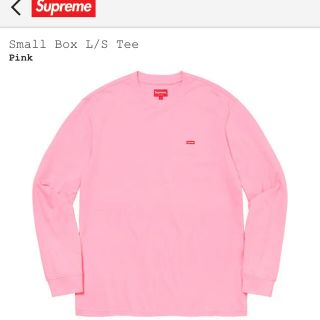 シュプリーム(Supreme)のsupreme small box logo L/S tee  pink s(Tシャツ/カットソー(七分/長袖))