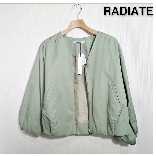 定価14800円 RADIATE 春物 ノーカラー ブルゾン カーキ