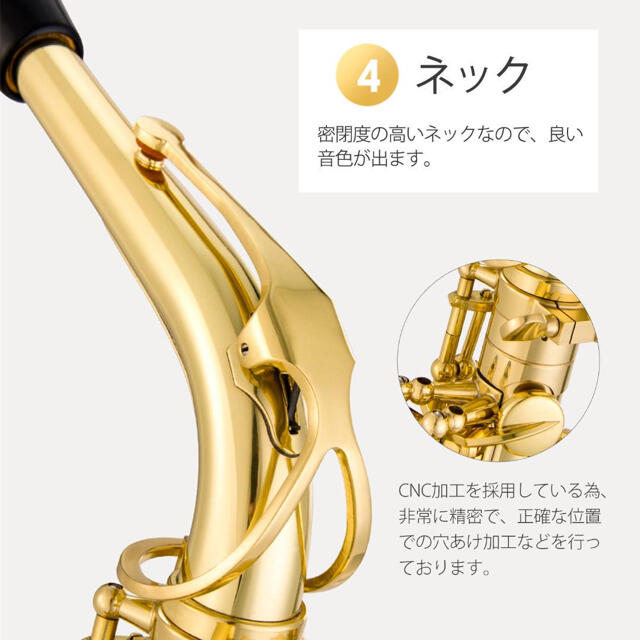 アルトサックス 11点セット E Saxophone ゴールドラッカー