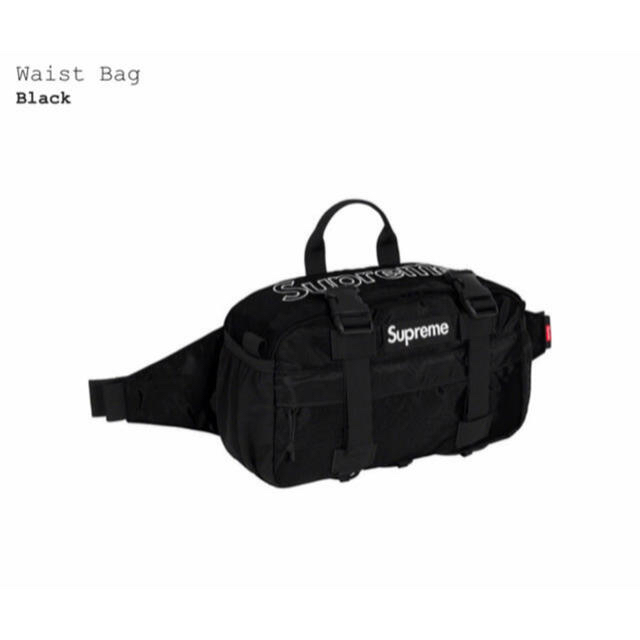 Supreme Waist bag Black 19aw