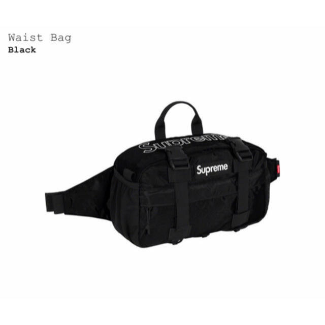正規品 19AW Supreme ウエストバッグ 黒 - ウエストポーチ