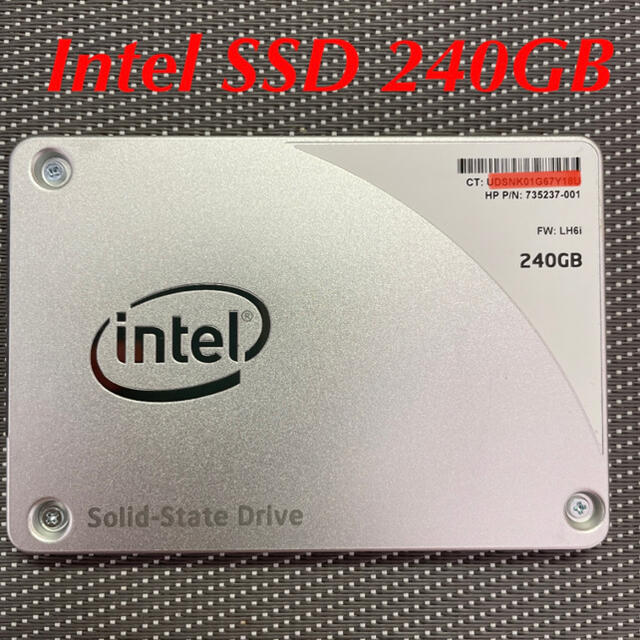 Intel SSD 2.5インチSATA 240GB使用時間505h スマホ/家電/カメラのPC/タブレット(PCパーツ)の商品写真
