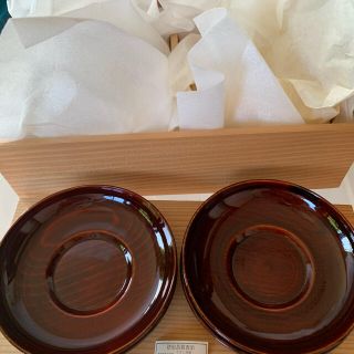 漆塗り　天然木　茶托　10客揃い(食器)