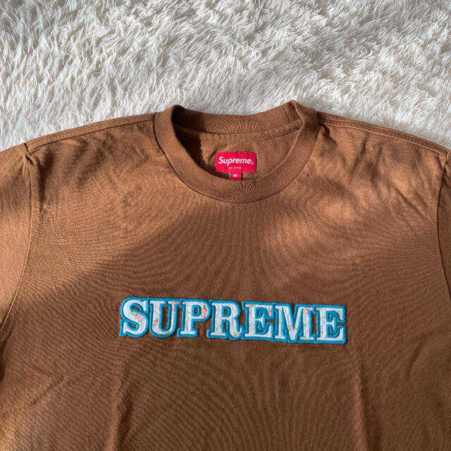 Supreme❤18fw Floral Logo Tee Brown 1