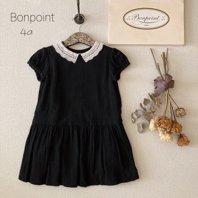 Bonpoint(ボンポワン)のBonpoint ボンポワン｜レース襟✾クラシカルワンピース*̩̩̥୨୧˖   キッズ/ベビー/マタニティのキッズ服女の子用(90cm~)(ワンピース)の商品写真