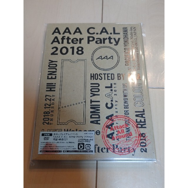 AAA　C．A．L　After　Party　2018 DVD エンタメ/ホビーのDVD/ブルーレイ(ミュージック)の商品写真