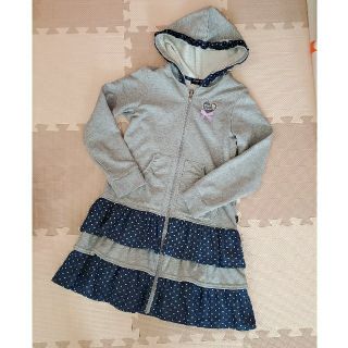 ポンポネット(pom ponette)の★更に値下げしました★ポンポネット　ジップアップ　パーカー　ワンピース　140(ワンピース)