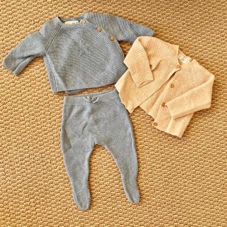 ザラキッズ(ZARA KIDS)のZARA baby ニットセットアップ+カーディガン(ニット/セーター)