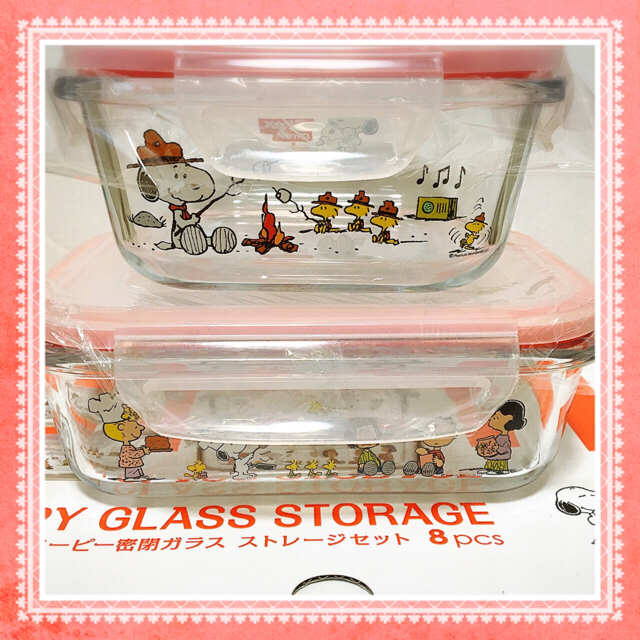 Pyrex(パイレックス)のなおみん様専用　　新品未使用　パイレックス スヌーピー ガラス保存容器  インテリア/住まい/日用品のキッチン/食器(容器)の商品写真