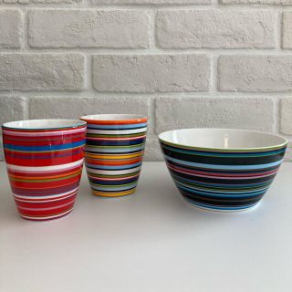 イッタラ(iittala)のイッタラ オリゴ マグー&ボウル 廃盤 オレンジ レッド ブルー(食器)