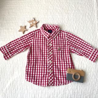 ベビーギャップ(babyGAP)のbabyGap チェックシャツ 70(シャツ/カットソー)