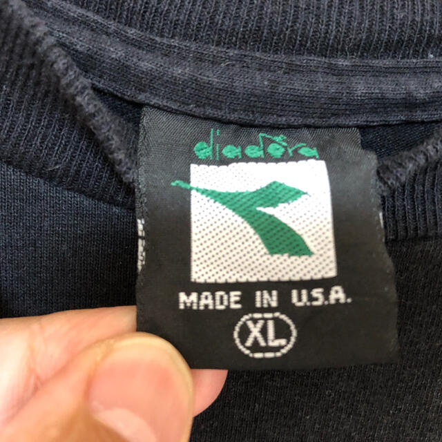 DIADORA(ディアドラ)の【ディアドラ】USA製　半袖Tシャツ サッカーボール　ユース　デカロゴ　55 メンズのトップス(Tシャツ/カットソー(半袖/袖なし))の商品写真