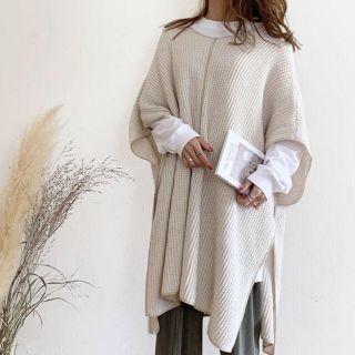 トゥデイフル(TODAYFUL)の新品  シュシュ  Chou Chou  ワッフル編みポンチョ(ポンチョ)