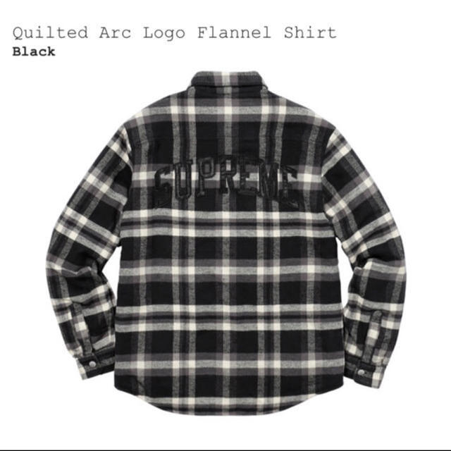 supreme quilted arc logo flannel shirt