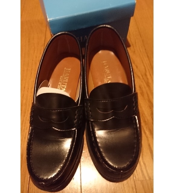 HARUTA(ハルタ)の黒 ブラック ローファー レディースの靴/シューズ(ローファー/革靴)の商品写真