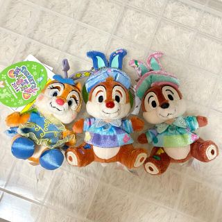 ディズニー(Disney)のチップ&デール&クラリス ぬいぐるみバッジ(キャラクターグッズ)