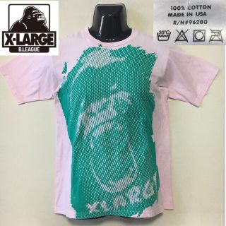 エクストララージ(XLARGE)のエクストララージ◆ビッグロゴTEE◆ピンク USA製 Mサイズ(Tシャツ/カットソー(半袖/袖なし))