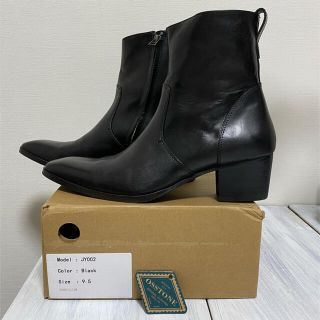 メール便可/取り寄せ 新品 ヒールブーツ メンズ OSSTONE ブラック