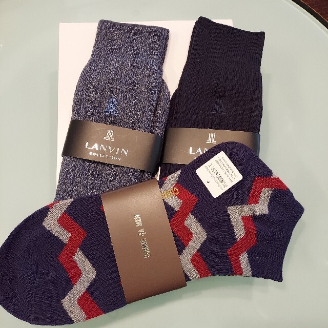 LANVIN(ランバン)のLANVIN&COMME CA MEN紳士靴下3点セット メンズのレッグウェア(ソックス)の商品写真