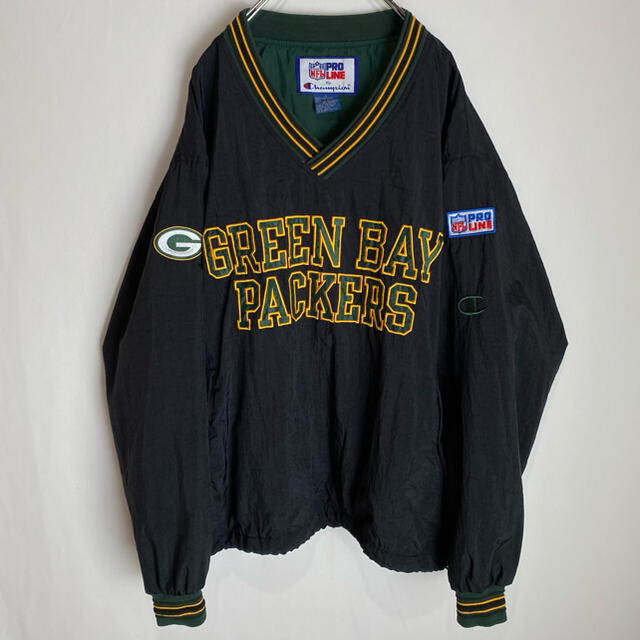 Champion(チャンピオン)のグリーンベイ　パッカーズ　ナイロンプルオーバーGreen Bay Packers メンズのジャケット/アウター(ナイロンジャケット)の商品写真