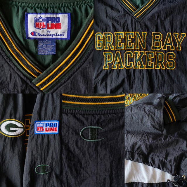 Champion(チャンピオン)のグリーンベイ　パッカーズ　ナイロンプルオーバーGreen Bay Packers メンズのジャケット/アウター(ナイロンジャケット)の商品写真