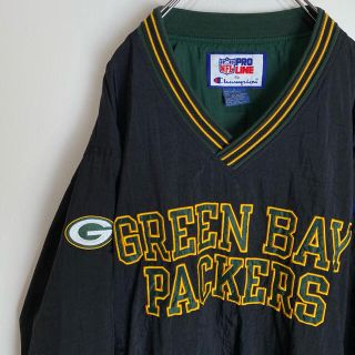 チャンピオン(Champion)のグリーンベイ　パッカーズ　ナイロンプルオーバーGreen Bay Packers(ナイロンジャケット)