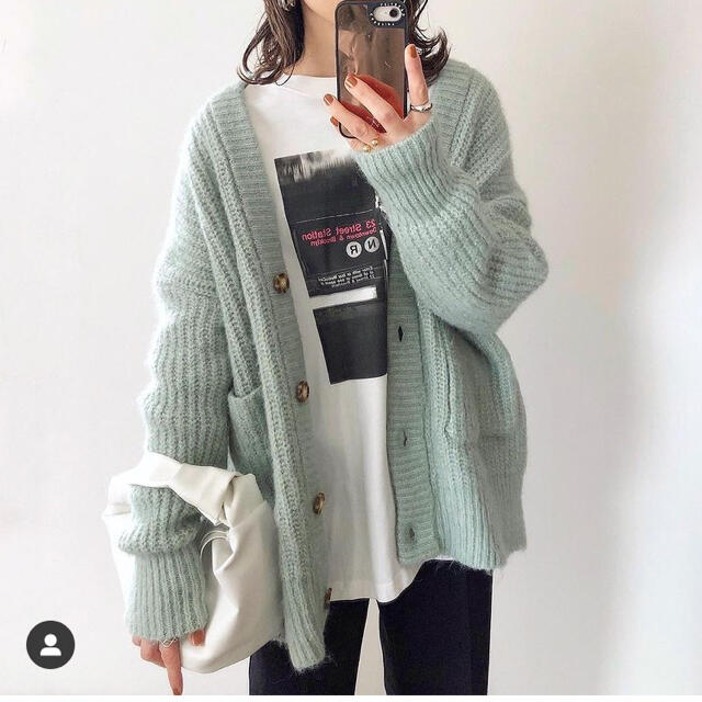 ZARA パッチポケットニットカーディガン　S