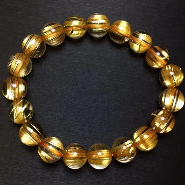天然】ゴールド ルチルクォーツ ブレスレット 10mm www.horizonte.ce
