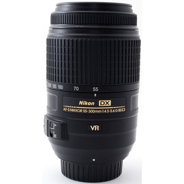 Nikon(ニコン)のNikon DX AF-S NIKKOR 55-300mm と35mm単焦点 スマホ/家電/カメラのカメラ(レンズ(ズーム))の商品写真