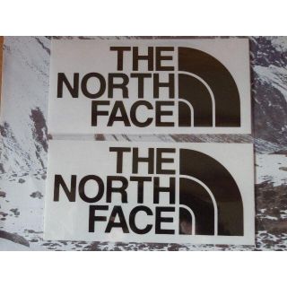 ザノースフェイス(THE NORTH FACE)の送料無料! ノースフェイス ステッカー 黒x2 正規品 切り文字 カッティング (その他)