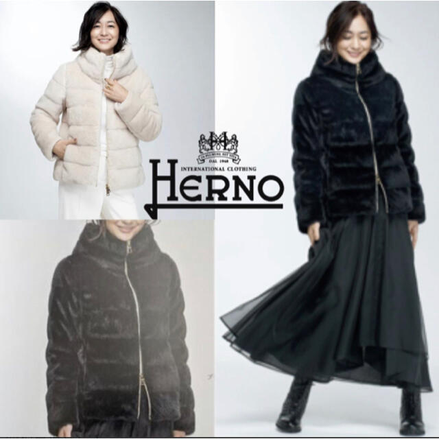 HERNO(ヘルノ)の更にお値下げ❣️💗美品💗Herno💗ファーダウン💗レディ💗 レディースのジャケット/アウター(毛皮/ファーコート)の商品写真