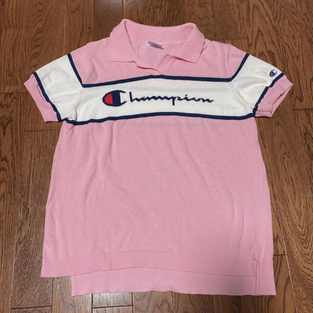 Champion(チャンピオン)のチャンピオンゴルフ　ニットポロシャツ　ピンク スポーツ/アウトドアのゴルフ(ウエア)の商品写真