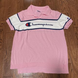 チャンピオン(Champion)のチャンピオンゴルフ　ニットポロシャツ　ピンク(ウエア)