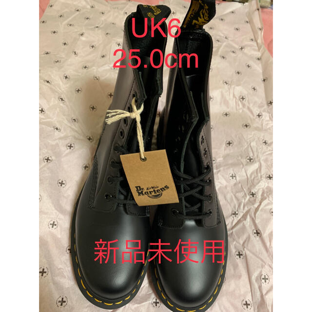 ドクターマーチン 1460w 8ホール UK6 25.0cm BLACK - ブーツ
