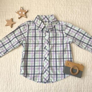 オールドネイビー(Old Navy)のold navy チェックシャツ 3-6m(シャツ/カットソー)