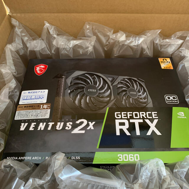 MSI GeForce RTX 3060 VENTUS 2X 12G OC 新品PC/タブレット