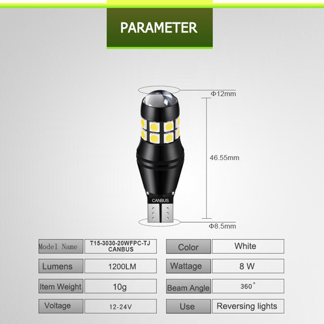 三菱(ミツビシ)の T15 led T16 W16W 921 3030SMD 20led  自動車/バイクの自動車(車種別パーツ)の商品写真