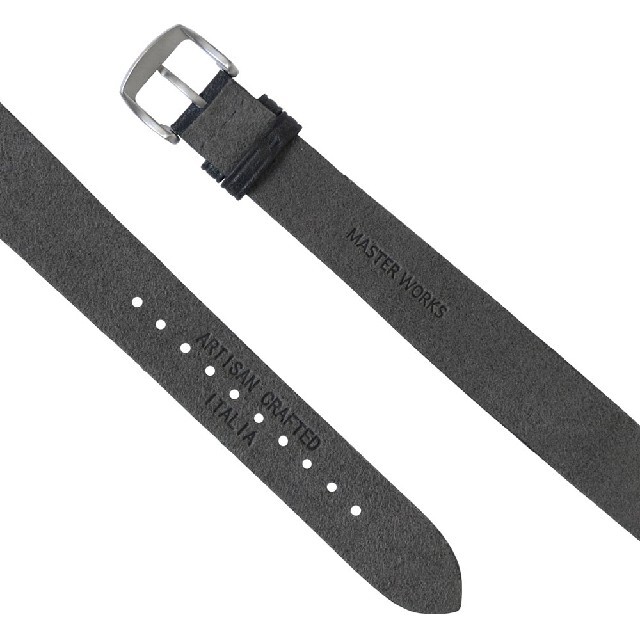 マスターワークス　レザーベルト　ストラップ　グレー　腕時計 メンズの時計(レザーベルト)の商品写真