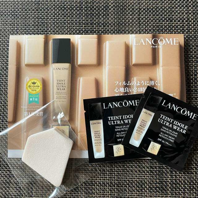 LANCOME(ランコム)のランコム　タンイドル　ファンデーションサンプル　2個　スポンジ コスメ/美容のベースメイク/化粧品(ファンデーション)の商品写真