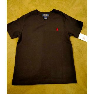 ポロラルフローレン(POLO RALPH LAUREN)のラルフローレン Tシャツ 黒 Vネック 4/4Ｔ(Tシャツ/カットソー)