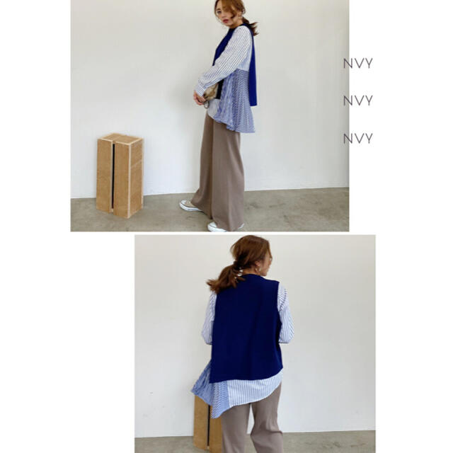 myu ミュー　レイヤード　裾プリーツトップス レディースのトップス(シャツ/ブラウス(長袖/七分))の商品写真