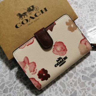 コーチ(COACH)の【新品】コーチ2つ折り財布 ホワイト(財布)