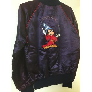 Disney fantasia 刺繍 サテンブルゾン 80s(ブルゾン)